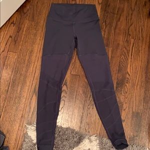lululemon gray/blue 28” tight mesh leggings